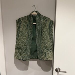 Free People Olive Quilted Vest